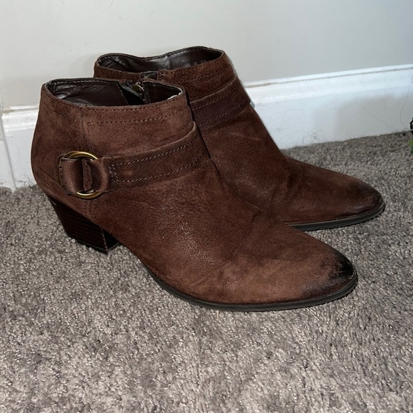 Franco Sarto GABRIELLA Suede Leather Bootie’s Size 8.5 - Picture 1 of 7